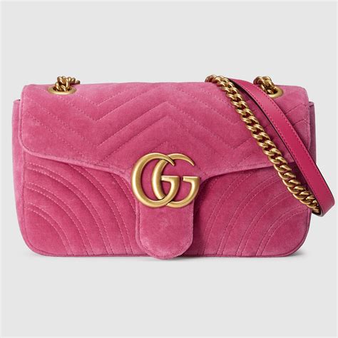 gucci marmont pink velvet bag|gucci large marmont shoulder bag.